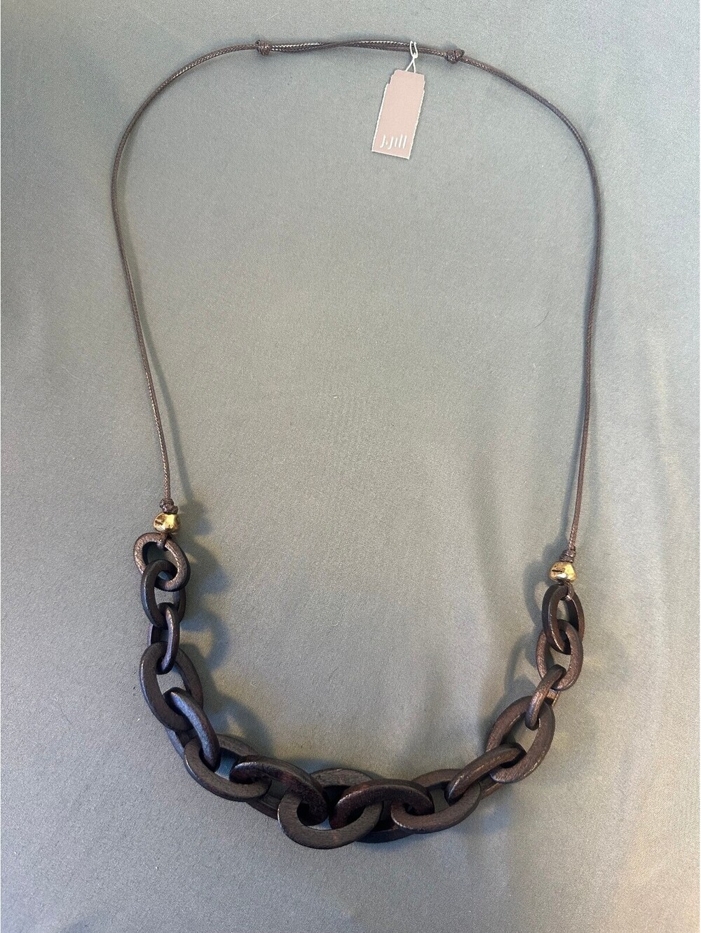 J. Jill Brown Chain Necklace With Gold Accents